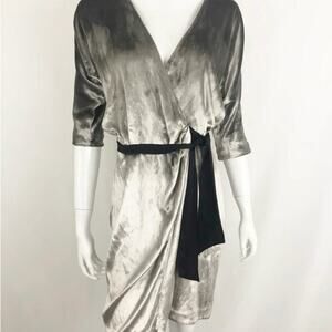 Diane von Furstenberg Velvet Wrap Dress Size 12